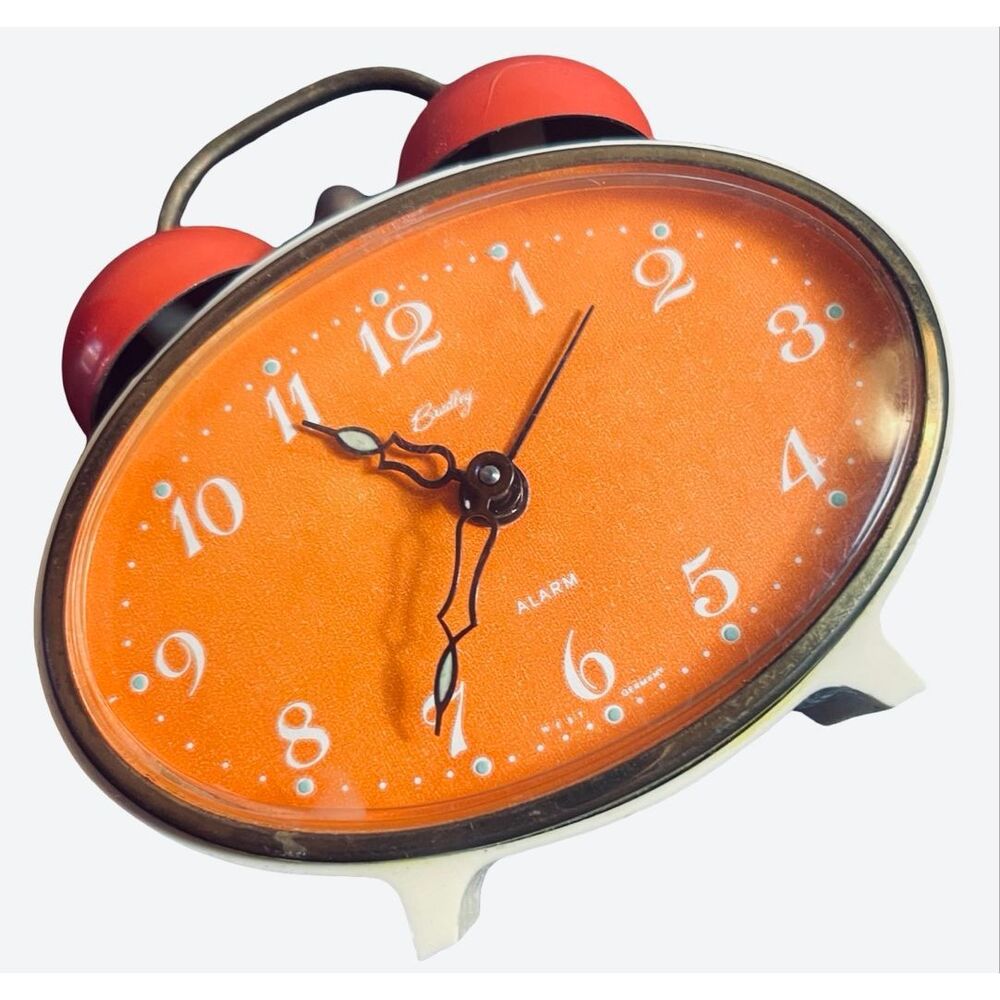 Vintage Bradley MCM Windup Alarm Clock - Picture 3 of 6